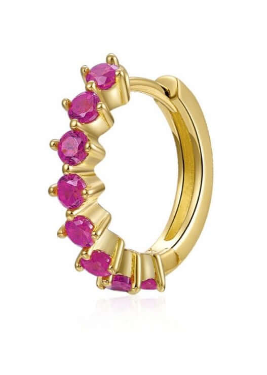 Le Marshand®  -  Joyería en plata 925, chapado en Oro 24K - Arito Circulitos Rosa - Diseños propios - Brazaletes, pulseras, collares y pendientes - Joyería online - Mallorca