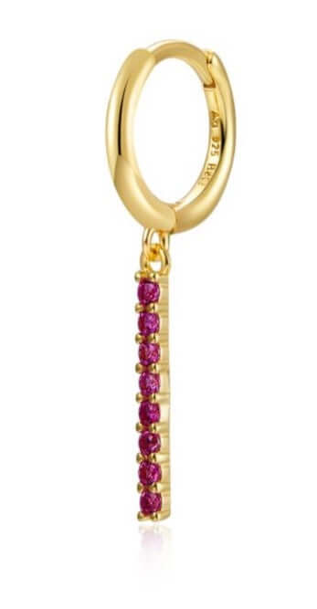 Le Marshand®  -  Joyería en plata 925, chapado en Oro 24K - Arito Palito Rosa - Diseños propios - Brazaletes, pulseras, collares y pendientes - Joyería online - Mallorca