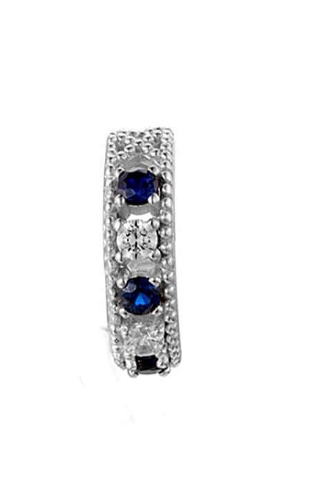 Le Marshand®  -  Joyería en plata 925, chapado en Oro 24K - Cuff Circonitas Blanc Blue - Diseños propios - Brazaletes, pulseras, collares y pendientes - Joyería online - Mallorca