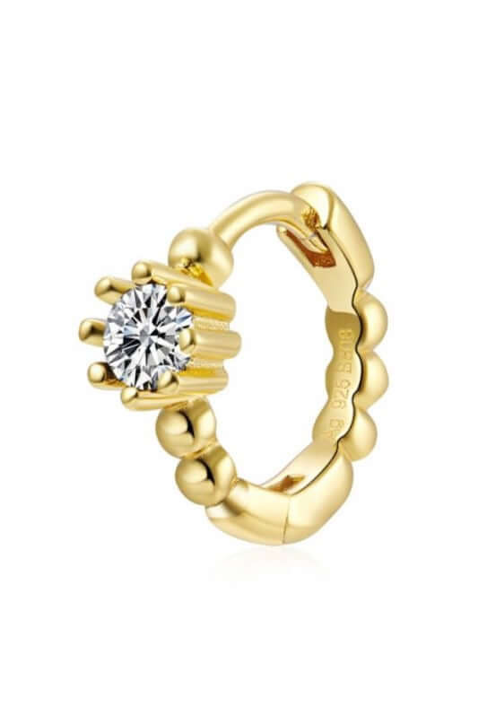 Le Marshand®  -  Joyería en plata 925, chapado en Oro 24K - Arito Solitario Bolitas - Diseños propios - Brazaletes, pulseras, collares y pendientes - Joyería online - Mallorca
