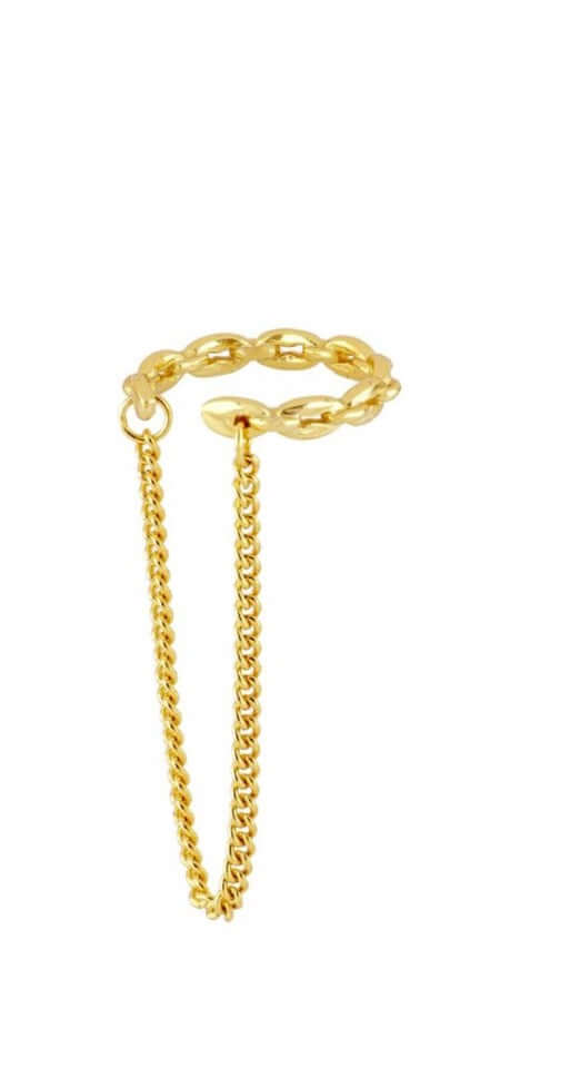 Le Marshand®  -  Joyería en plata 925, chapado en Oro 24K - Cuff Lux Cadena - Diseños propios - Brazaletes, pulseras, collares y pendientes - Joyería online - Mallorca