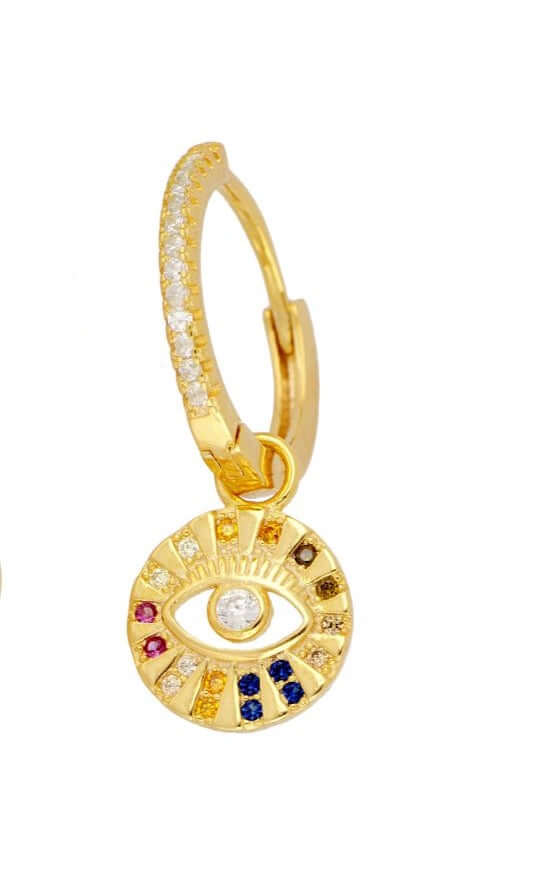 Le Marshand®  -  Joyería en plata 925, chapado en Oro 24K - Arito ojo colorines - Diseños propios - Brazaletes, pulseras, collares y pendientes - Joyería online - Mallorca