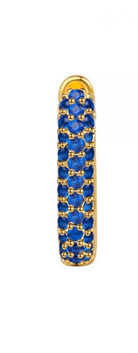 Le Marshand®  -  Joyería en plata 925, chapado en Oro 24K - Arito Mini Circ Q Azul - Diseños propios - Brazaletes, pulseras, collares y pendientes - Joyería online - Mallorca
