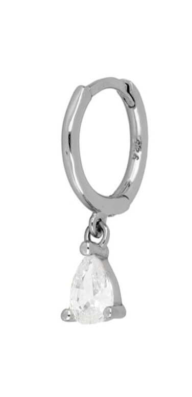 Le Marshand®  -  Joyería en plata 925, chapado en Oro 24K - Arito Gota Blanca (Plata) - Diseños propios - Brazaletes, pulseras, collares y pendientes - Joyería online - Mallorca