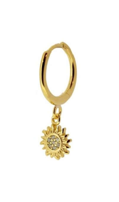 Le Marshand®  -  Joyería en plata 925, chapado en Oro 24K - Arito Girasol - Diseños propios - Brazaletes, pulseras, collares y pendientes - Joyería online - Mallorca