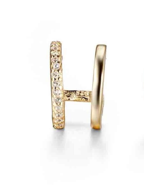 Le Marshand®  -  Joyería en plata 925, chapado en Oro 24K - Cuff Circonitas Doble - Diseños propios - Brazaletes, pulseras, collares y pendientes - Joyería online - Mallorca