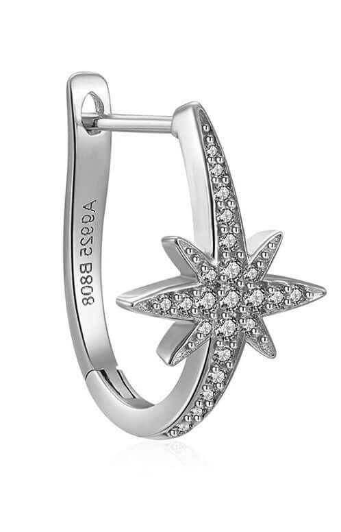 Le Marshand®  -  Joyería en plata 925, chapado en Oro 24K - Arito Lux Estrella Polar (Plata) - Diseños propios - Brazaletes, pulseras, collares y pendientes - Joyería online - Mallorca