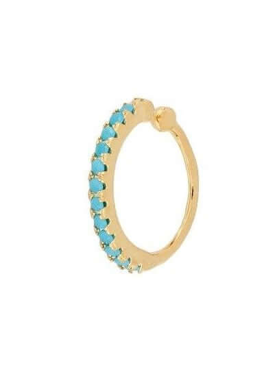 Le Marshand®  -  Joyería en plata 925, chapado en Oro 24K - Cuff Circonitas Thin azul turquesa - Diseños propios - Brazaletes, pulseras, collares y pendientes - Joyería online - Mallorca