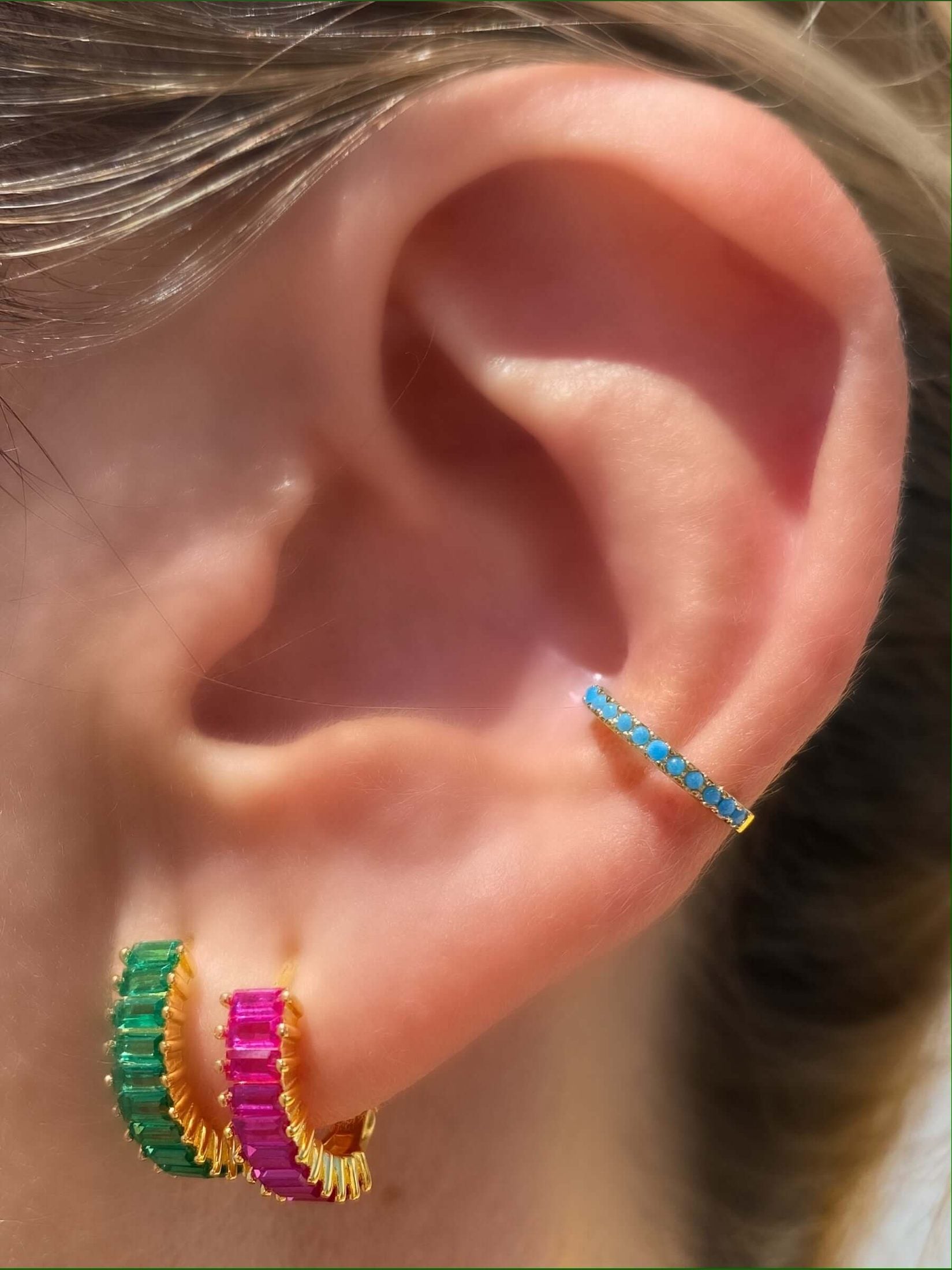 Le Marshand®  -  Joyería en plata 925, chapado en Oro 24K - Arito Barritas rosa - Diseños propios - Brazaletes, pulseras, collares y pendientes - Joyería online - Mallorca