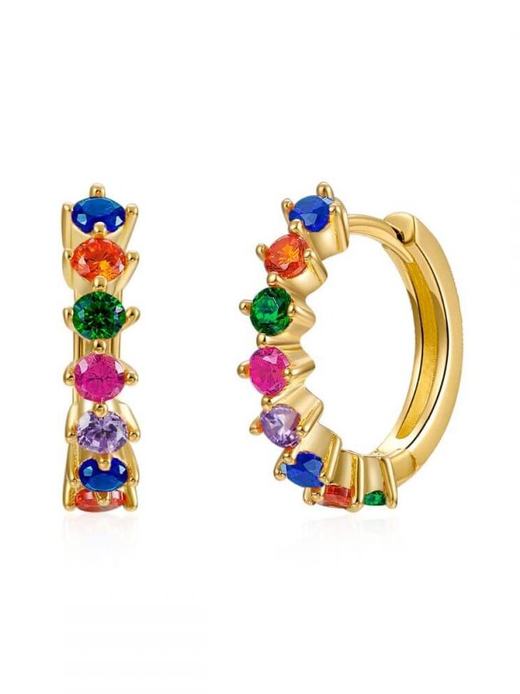 Le Marshand®  -  Joyería en plata 925, chapado en Oro 24K - Arito Circulitos Colorines - Diseños propios - Brazaletes, pulseras, collares y pendientes - Joyería online - Mallorca