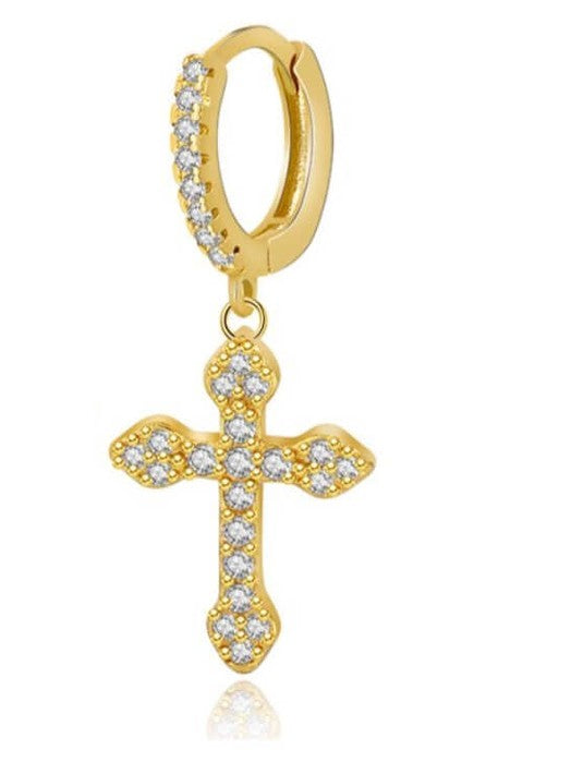 Le Marshand®  -  Joyería en plata 925, chapado en Oro 24K - Arito Gran Cruz - Diseños propios - Brazaletes, pulseras, collares y pendientes - Joyería online - Mallorca