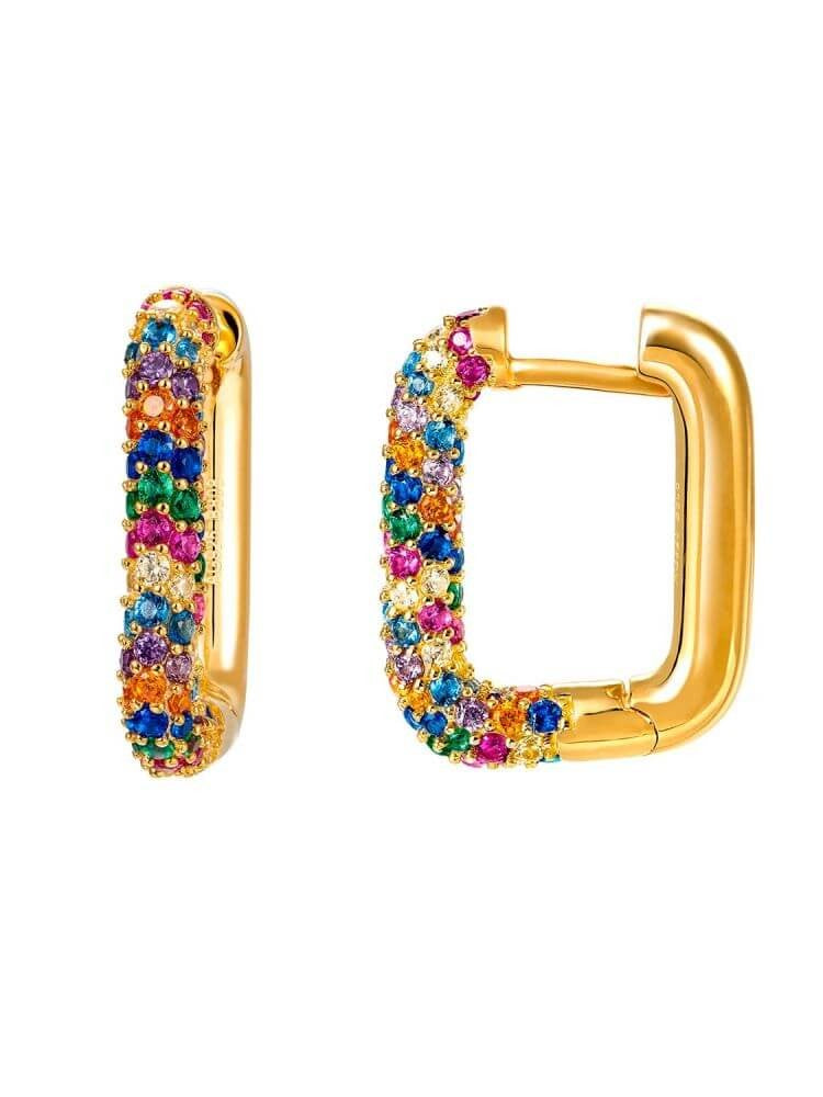 Le Marshand®  -  Joyería en plata 925, chapado en Oro 24K - Arito Lux Q Colorines - Diseños propios - Brazaletes, pulseras, collares y pendientes - Joyería online - Mallorca