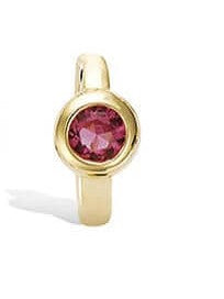 Le Marshand®  -  Joyería en plata 925, chapado en Oro 24K - Arito Piedra circular rosa - Diseños propios - Brazaletes, pulseras, collares y pendientes - Joyería online - Mallorca