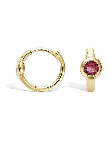 Le Marshand®  -  Joyería en plata 925, chapado en Oro 24K - Arito Piedra circular rosa - Diseños propios - Brazaletes, pulseras, collares y pendientes - Joyería online - Mallorca