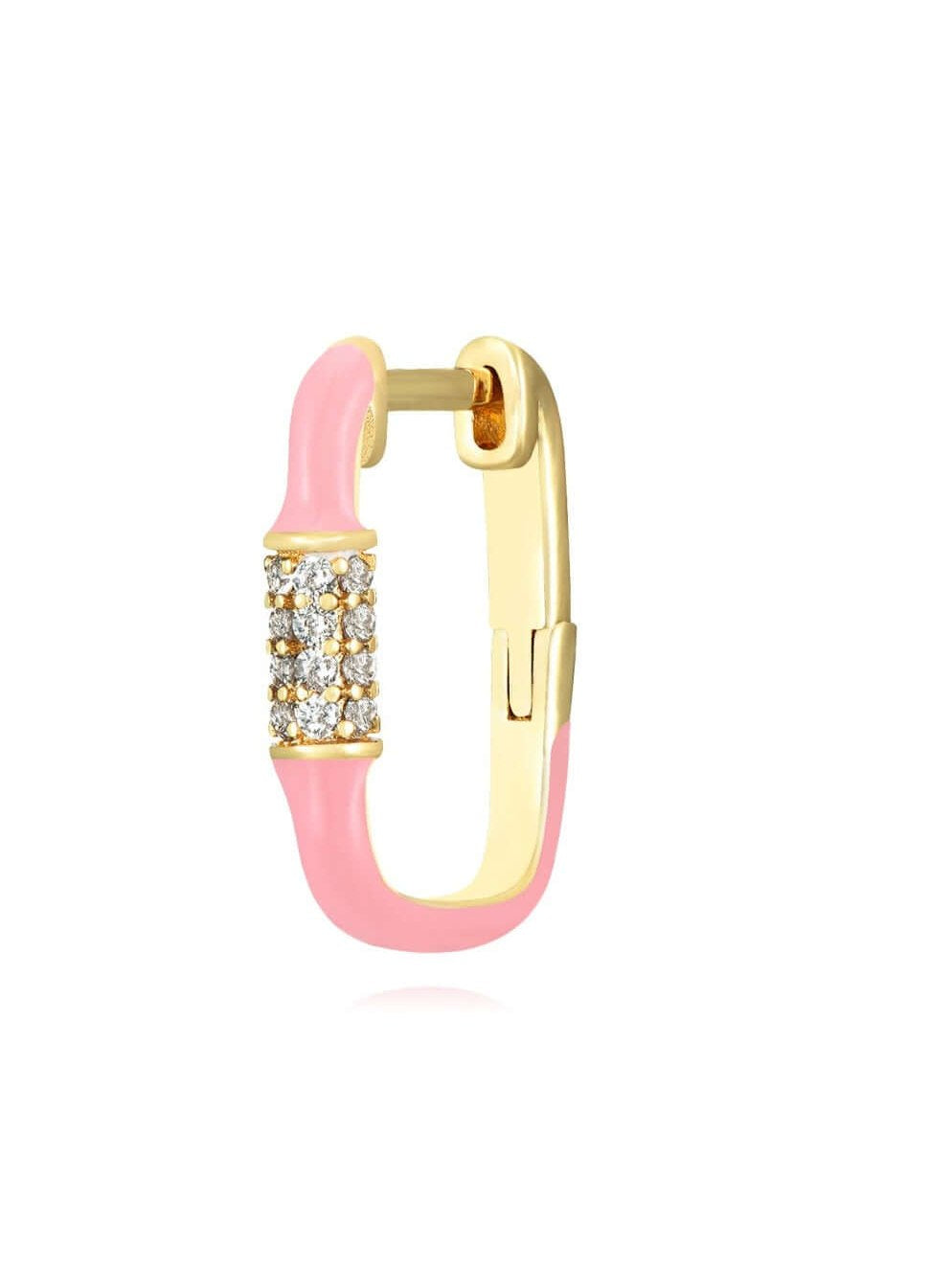 Le Marshand®  -  Joyería en plata 925, chapado en Oro 24K - Arito Q Tuerca Rosa - Diseños propios - Brazaletes, pulseras, collares y pendientes - Joyería online - Mallorca