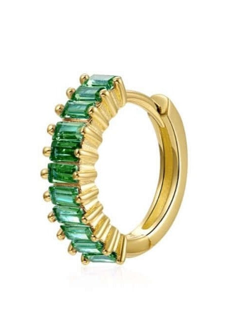 Le Marshand®  -  Joyería en plata 925, chapado en Oro 24K - Arito barritas verde - Diseños propios - Brazaletes, pulseras, collares y pendientes - Joyería online - Mallorca