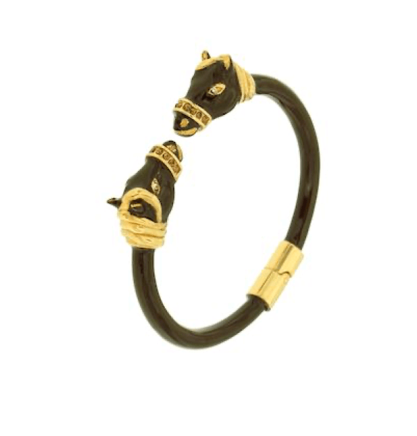 Le Marshand®  -  Joyería en plata 925, chapado en Oro 24K - Brazalete Animal Caballo Marrón - Diseños propios - Brazaletes, pulseras, collares y pendientes - Joyería online - Mallorca