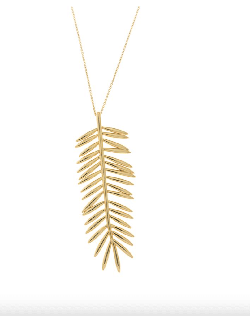 Le Marshand®  -  Joyería en plata 925, chapado en Oro 24K - Collar Hoja de Palma (Plata bañada oro) - Diseños propios - Brazaletes, pulseras, collares y pendientes - Joyería online - Mallorca