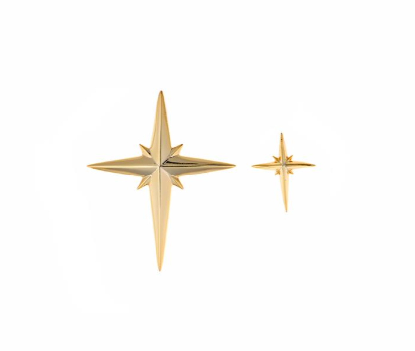 Le Marshand®  -  Joyería en plata 925, chapado en Oro 24K - Pendientes Estrella de Oriente (Plata bañada oro) - Diseños propios - Brazaletes, pulseras, collares y pendientes - Joyería online - Mallorca