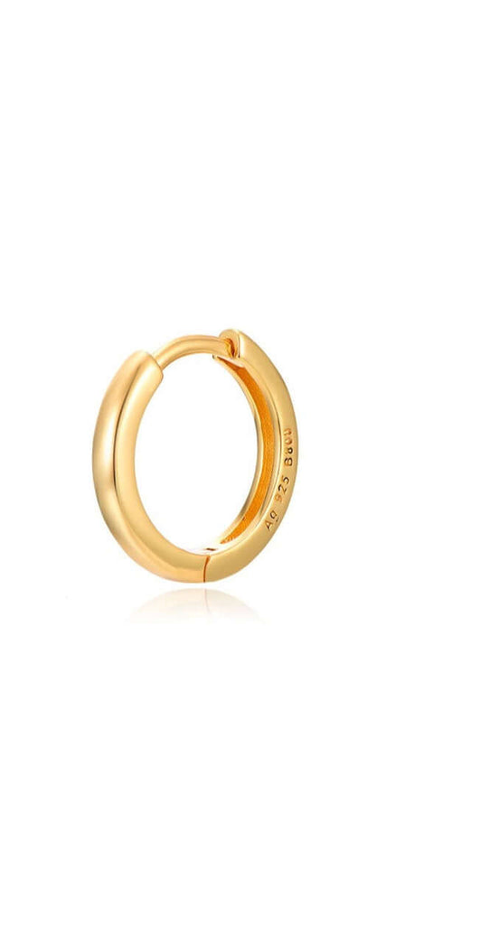 Le Marshand®  -  Joyería en plata 925, chapado en Oro 24K - Arito Liso mediano - Diseños propios - Brazaletes, pulseras, collares y pendientes - Joyería online - Mallorca