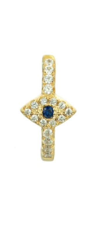 Le Marshand®  -  Joyería en plata 925, chapado en Oro 24K - Arito Ojo azul - Diseños propios - Brazaletes, pulseras, collares y pendientes - Joyería online - Mallorca