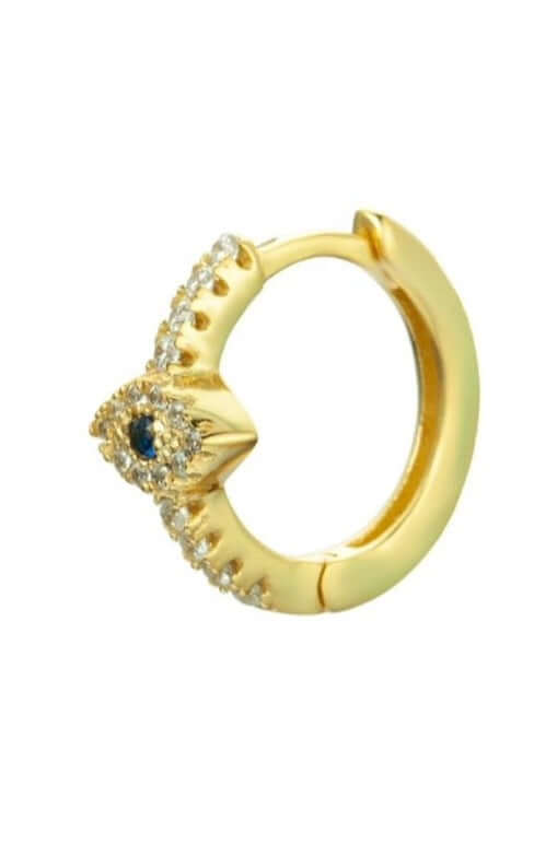 Le Marshand®  -  Joyería en plata 925, chapado en Oro 24K - Arito Ojo azul - Diseños propios - Brazaletes, pulseras, collares y pendientes - Joyería online - Mallorca