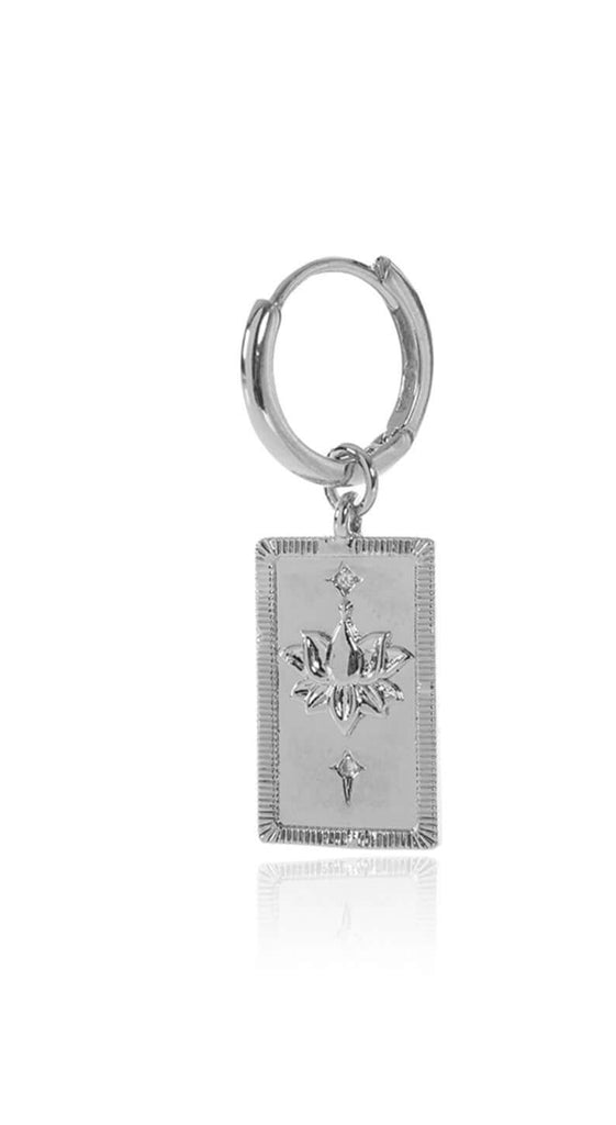 Le Marshand®  -  Joyería en plata 925, chapado en Oro 24K - Arito Marco Flor (Plata) - Diseños propios - Brazaletes, pulseras, collares y pendientes - Joyería online - Mallorca
