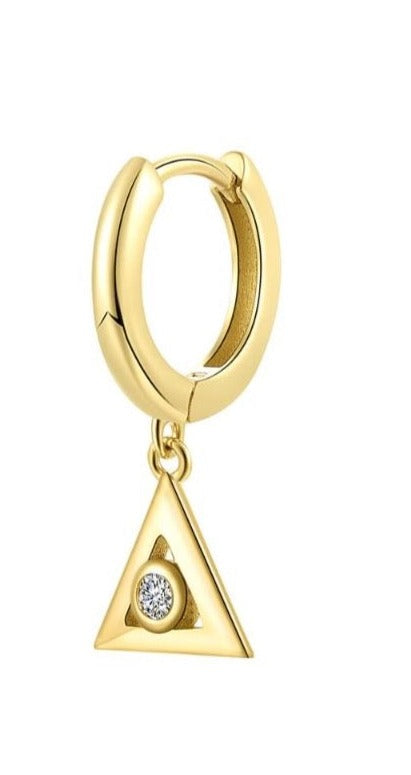 Le Marshand®  -  Joyería en plata 925, chapado en Oro 24K - Arito Circ Triángulo - Diseños propios - Brazaletes, pulseras, collares y pendientes - Joyería online - Mallorca