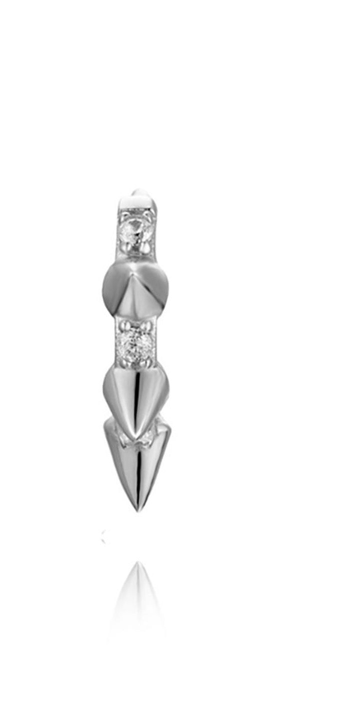 Le Marshand®  -  Joyería en plata 925, chapado en Oro 24K - Arito 5 Pinchos (Plata) - Diseños propios - Brazaletes, pulseras, collares y pendientes - Joyería online - Mallorca