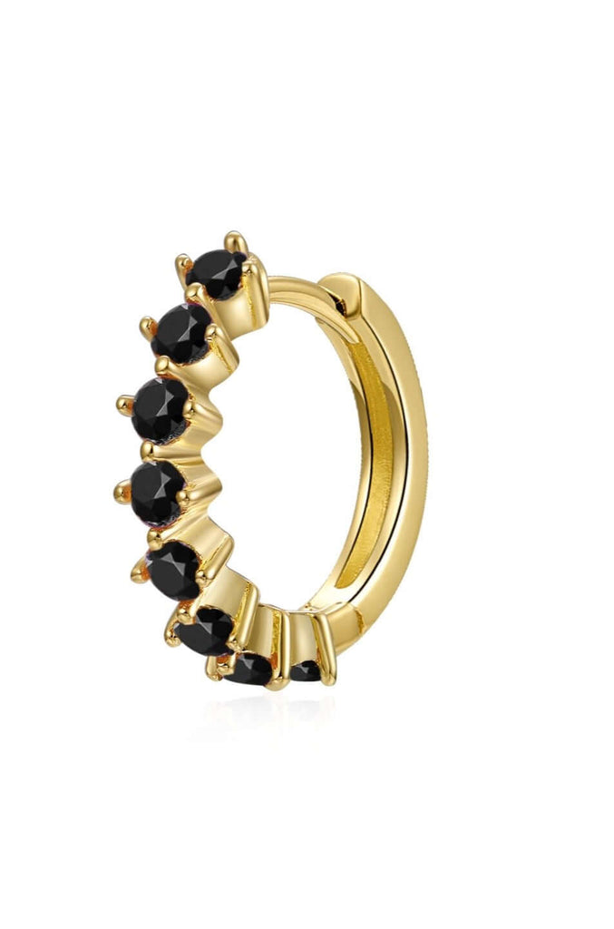Le Marshand®  -  Joyería en plata 925, chapado en Oro 24K - Arito Circulitos Negro - Diseños propios - Brazaletes, pulseras, collares y pendientes - Joyería online - Mallorca