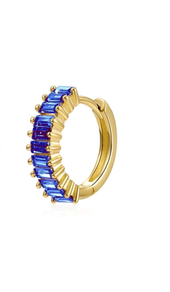 Le Marshand®  -  Joyería en plata 925, chapado en Oro 24K - Arito Barritas Azul marino - Diseños propios - Brazaletes, pulseras, collares y pendientes - Joyería online - Mallorca