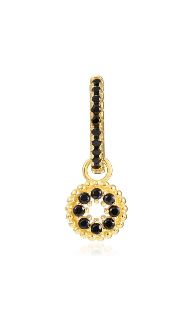 Le Marshand®  -  Joyería en plata 925, chapado en Oro 24K - Arito Donut Negro - Diseños propios - Brazaletes, pulseras, collares y pendientes - Joyería online - Mallorca