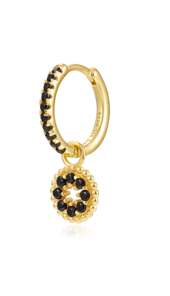 Le Marshand®  -  Joyería en plata 925, chapado en Oro 24K - Arito Donut Negro - Diseños propios - Brazaletes, pulseras, collares y pendientes - Joyería online - Mallorca