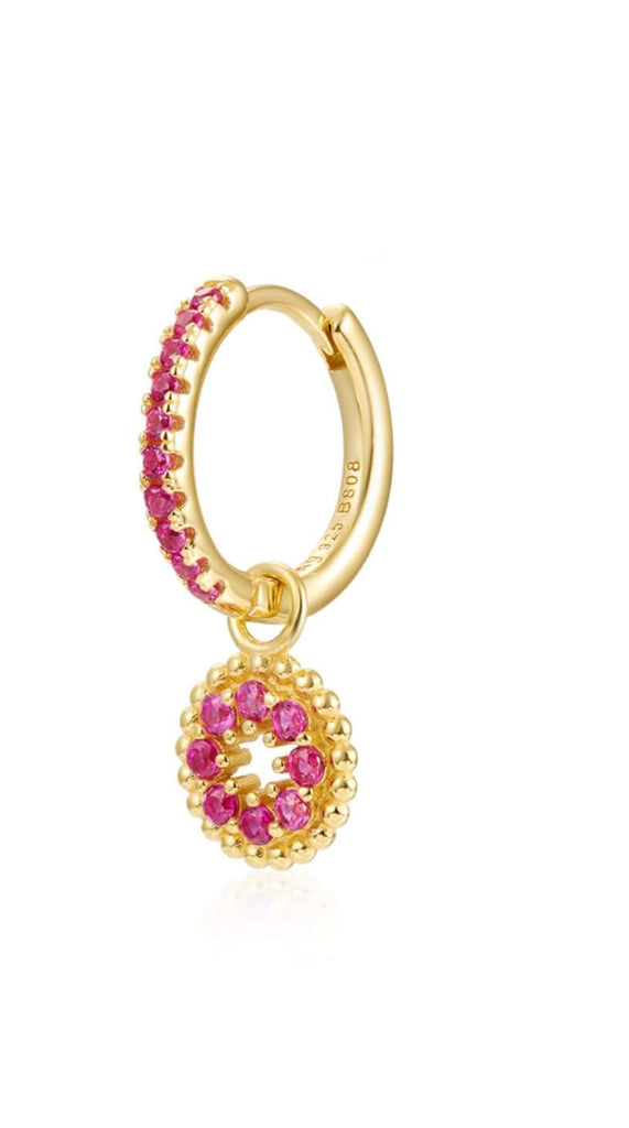 Le Marshand®  -  Joyería en plata 925, chapado en Oro 24K - Arito Donut Rosa - Diseños propios - Brazaletes, pulseras, collares y pendientes - Joyería online - Mallorca