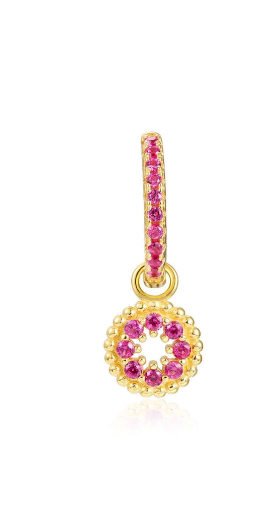 Le Marshand®  -  Joyería en plata 925, chapado en Oro 24K - Arito Donut Rosa - Diseños propios - Brazaletes, pulseras, collares y pendientes - Joyería online - Mallorca