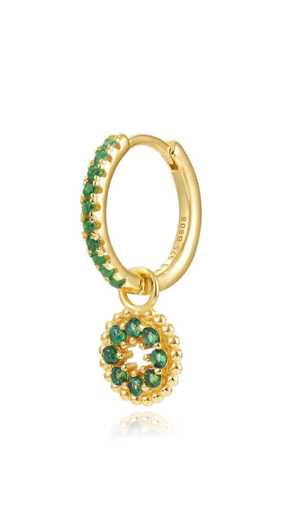 Le Marshand®  -  Joyería en plata 925, chapado en Oro 24K - Arito Donut verde - Diseños propios - Brazaletes, pulseras, collares y pendientes - Joyería online - Mallorca