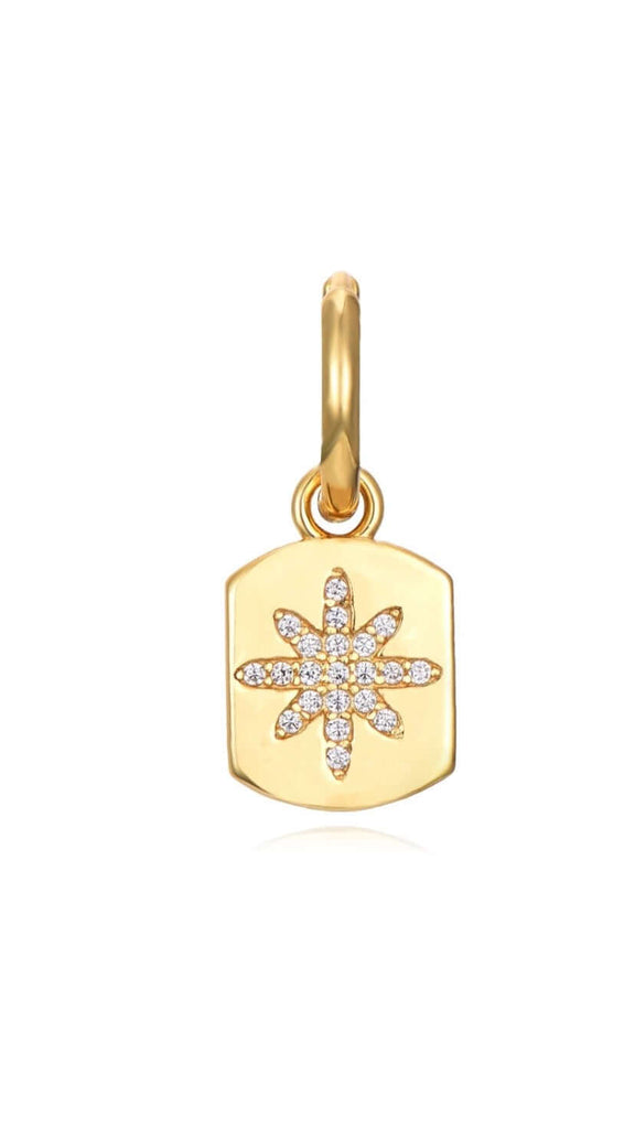Le Marshand®  -  Joyería en plata 925, chapado en Oro 24K - Arito Plaquita Estrella - Diseños propios - Brazaletes, pulseras, collares y pendientes - Joyería online - Mallorca