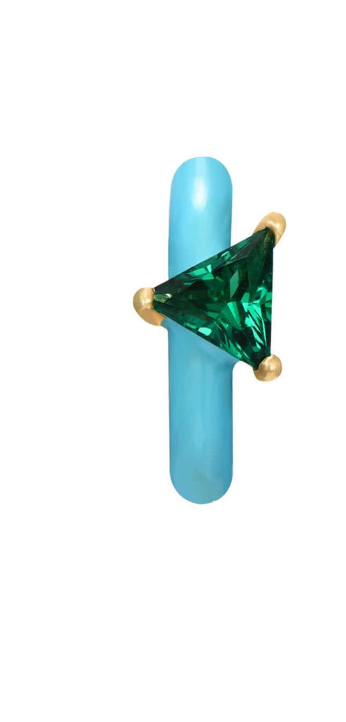 Le Marshand®  -  Joyería en plata 925, chapado en Oro 24K - Cuff Esmaltado Turquesa y Verde - Diseños propios - Brazaletes, pulseras, collares y pendientes - Joyería online - Mallorca