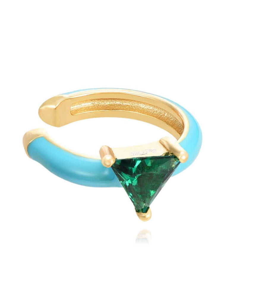 Le Marshand®  -  Joyería en plata 925, chapado en Oro 24K - Cuff Esmaltado Turquesa y Verde - Diseños propios - Brazaletes, pulseras, collares y pendientes - Joyería online - Mallorca