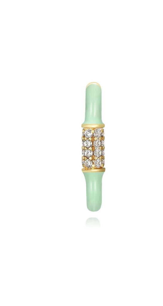 Le Marshand®  -  Joyería en plata 925, chapado en Oro 24K - Arito Q Tuerca Verde - Diseños propios - Brazaletes, pulseras, collares y pendientes - Joyería online - Mallorca