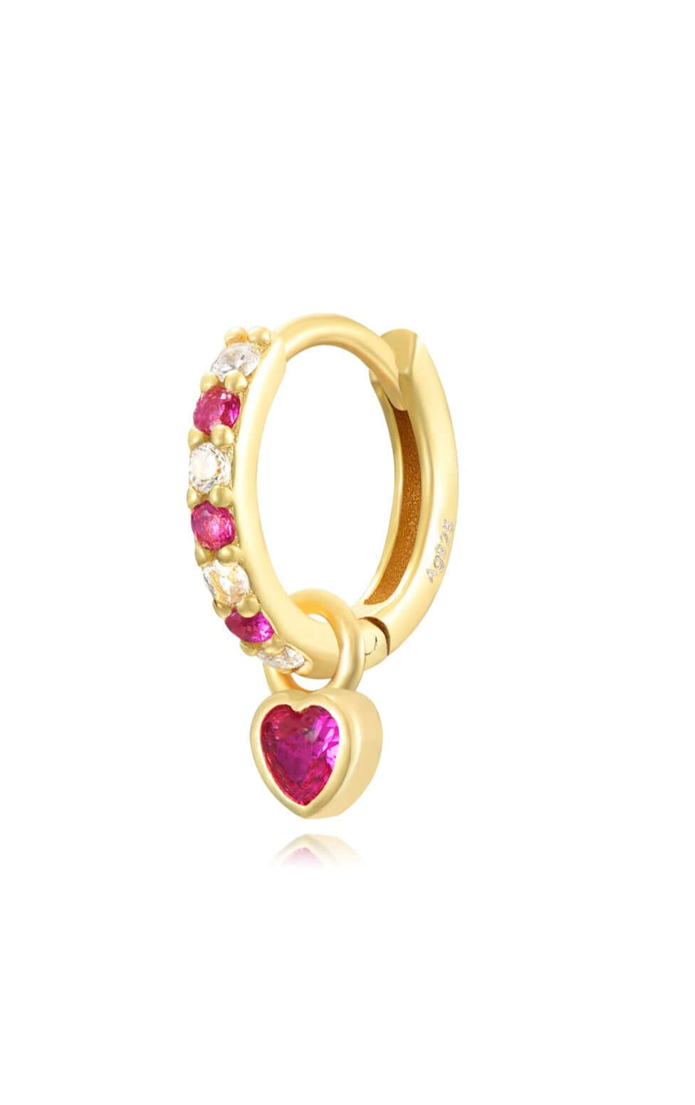 Le Marshand®  -  Joyería en plata 925, chapado en Oro 24K - Arito Petit Corazón (Rosa) - Diseños propios - Brazaletes, pulseras, collares y pendientes - Joyería online - Mallorca