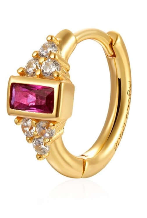 Le Marshand®  -  Joyería en plata 925, chapado en Oro 24K - Arito Royal Red - Diseños propios - Brazaletes, pulseras, collares y pendientes - Joyería online - Mallorca