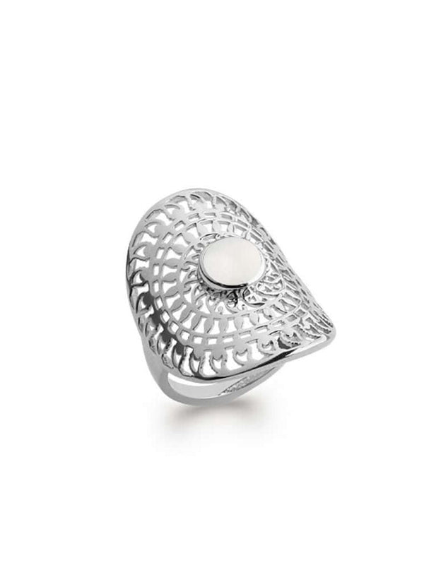Oval Moonstone Ring (925 Silver) (RBJ*)