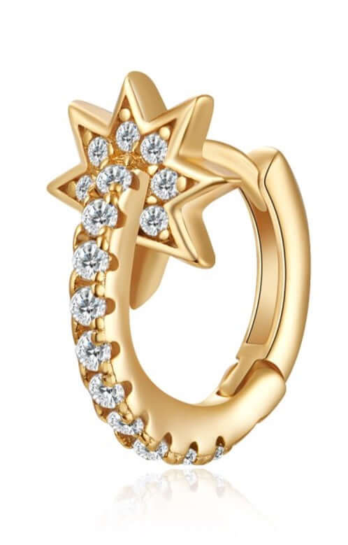 Le Marshand®  -  Joyería en plata 925, chapado en Oro 24K - Arito Estrella atravesada - Diseños propios - Brazaletes, pulseras, collares y pendientes - Joyería online - Mallorca