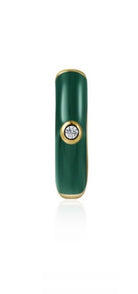 Le Marshand®  -  Joyería en plata 925, chapado en Oro 24K - Arito Esmaltado Verde - Diseños propios - Brazaletes, pulseras, collares y pendientes - Joyería online - Mallorca