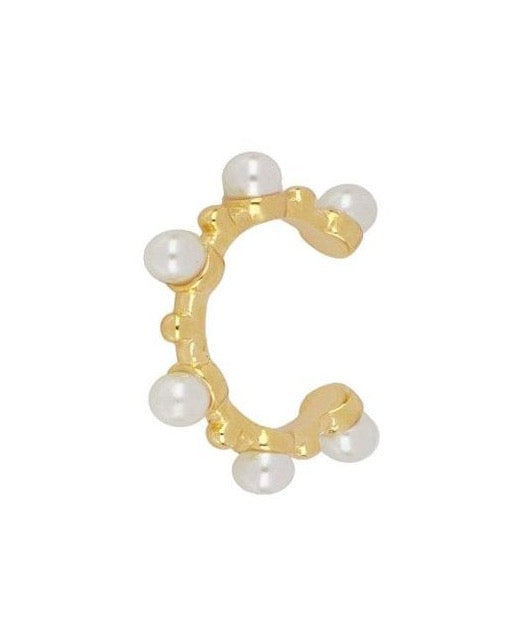 Le Marshand®  -  Joyería en plata 925, chapado en Oro 24K - Cuff Circ 6 Perlas - Diseños propios - Brazaletes, pulseras, collares y pendientes - Joyería online - Mallorca