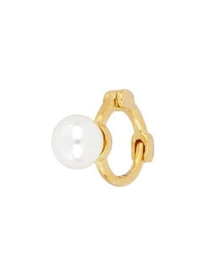 Le Marshand®  -  Joyería en plata 925, chapado en Oro 24K - Arito Simply Perlita - Diseños propios - Brazaletes, pulseras, collares y pendientes - Joyería online - Mallorca