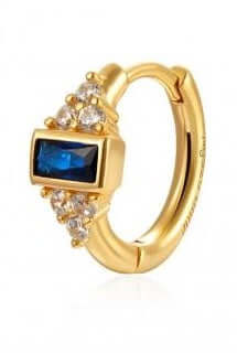 Le Marshand®  -  Joyería en plata 925, chapado en Oro 24K - Arito Royal Blue - Diseños propios - Brazaletes, pulseras, collares y pendientes - Joyería online - Mallorca