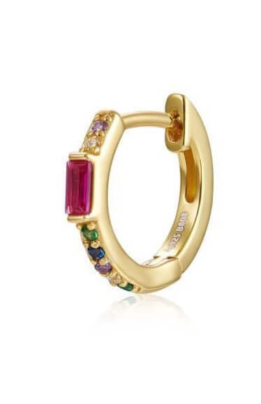 Le Marshand®  -  Joyería en plata 925, chapado en Oro 24K - Arito Queen Rosa y colorines - Diseños propios - Brazaletes, pulseras, collares y pendientes - Joyería online - Mallorca