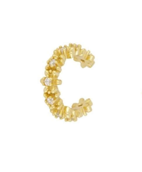 Le Marshand®  -  Joyería en plata 925, chapado en Oro 24K - Cuff flor circonitas - Diseños propios - Brazaletes, pulseras, collares y pendientes - Joyería online - Mallorca